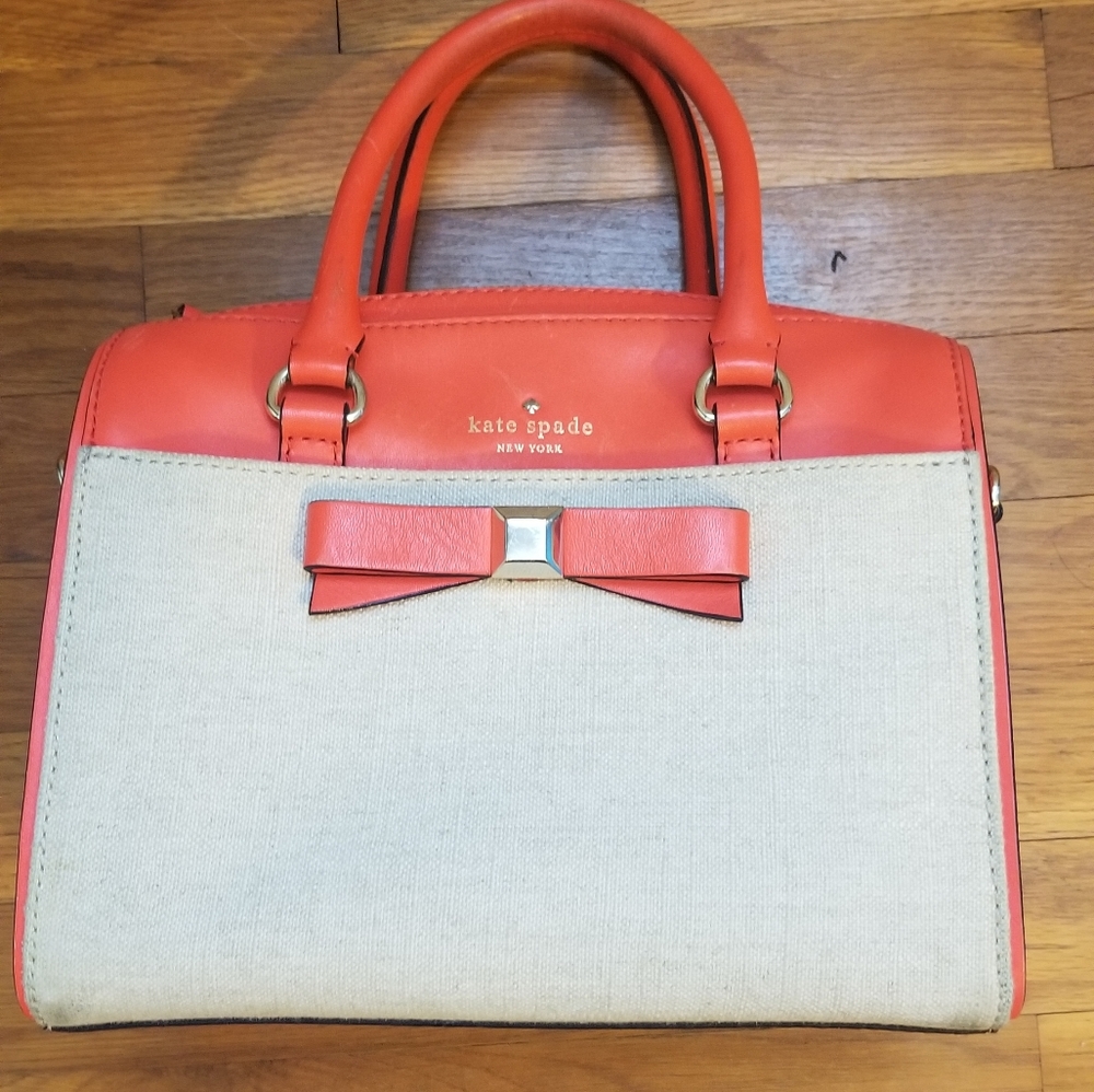 Kate Spade Holly Street Fabric Ashton Duffle handbag